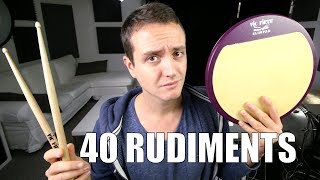 All 40 Rudiments  Daily Drum Lesson [upl. by Aneez267]