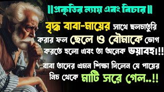 quotবৃদ্ধ বাবার সাথে ছলচাতুরি করার ভয়াবহ ফল ভোগ করতে হলো ছেলে ও বৌমাকেShikhonio Golpo Moral stories [upl. by Parlin]