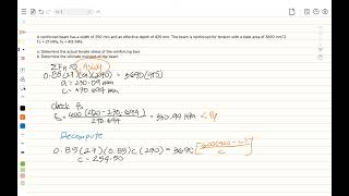 SAMPLE PROBLEM NO 6 ANALYSIS OF SINGLY REINFORCED BEAM STEEL DOES NOT YIELD [upl. by Keeton795]