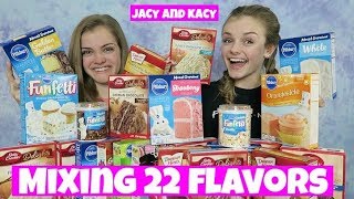 Mixing Every Cake Flavor Together  Jacy and Kacy [upl. by Anairdna]