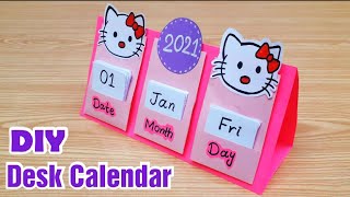 How to make New Year 2021 Desk Calendar  DIY Calendar  Handmade Desk Calendar  New Year Crafts [upl. by Sapphera]