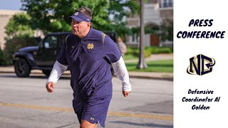 Al Golden feeling more comfortable entering second season at Notre Dame [upl. by Golda]