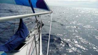 Yacht Blue Heron  Ocean Sailing  Close reach with MPS up [upl. by Jenine]