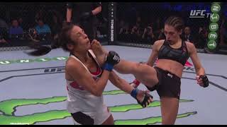 Joanna Jedrzejczyk Landing Brutal Front Kicks [upl. by Leodora]