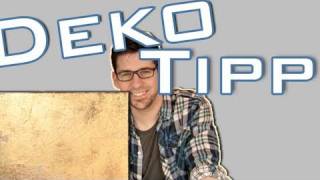 DIY Deko Tipp  Goldenes Wandbild Tutorial [upl. by Notsirk]