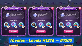 Levels 1276 ➡️ 1300 Candy Crush Saga 2024 😎👍🐉🎉👊 candycrushpinche64 [upl. by Meeka156]