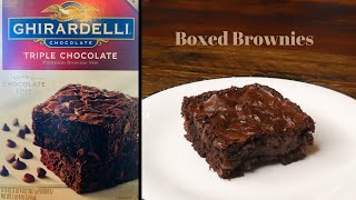 Making Ghirardelli Triple Chocolate Boxed Brownies 100 Subscribers Thank you  Katherines Kitchen [upl. by Gibbons442]