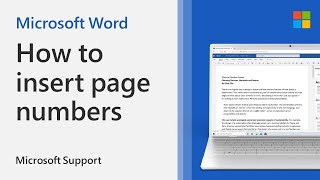 How to insert page numbers in a Word document  Microsoft [upl. by Tnilc208]