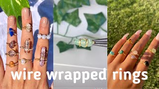 wire wrapped handmade rings ๑˃ᴗ˂ﻭ [upl. by Jedlicka171]