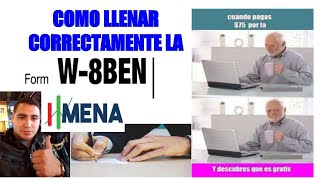 como llenar correctamente la forma w8ben 20202023 [upl. by Onitsuaf]