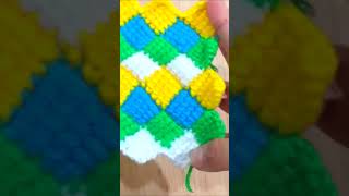 Easy 😍Entrelac stitch for beginners 2023Art and Handcrafts [upl. by Bevvy]