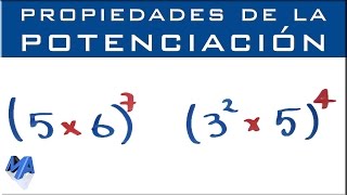 Propiedades de la potenciación  Potencia de un producto o multiplicación [upl. by Pollard]