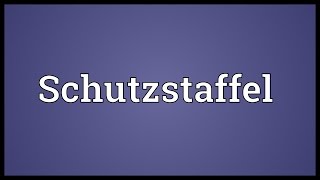 Schutzstaffel Meaning [upl. by Thom]