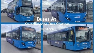 Buses At Swadlincote Bus Station  020424 [upl. by Akihsan]