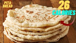 26 CALORIE PITA BREAD RECIPE Low calorie bread recipe [upl. by Raymund219]