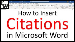 How to Insert Citations in Microsoft Word [upl. by Palocz785]