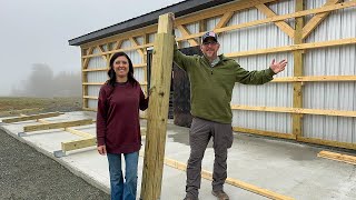 The BUILD Depends on IT ALL the HARD THINGS  POST and BEAM Barn Addition [upl. by Eisnil618]