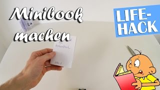 Taschenbuch selber machen  Minibook falten Trick  Lifehax Lifehack [upl. by Arnelle]