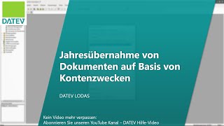 Jahresübernahme von Dokumenten auf Basis von Kontenzwecken [upl. by Pace]