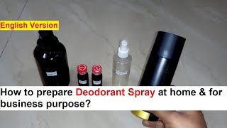 Body Deodorant Spray Making 100 Real Formula [upl. by Ahsircal541]