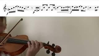 SJoplin Entertainer violin tutorialeasysheet musicclose upmedium tempo [upl. by Suellen605]