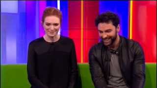 Poldark New Series Interview Aidan turner amp Eleanor Tomlinson [upl. by Gnay]