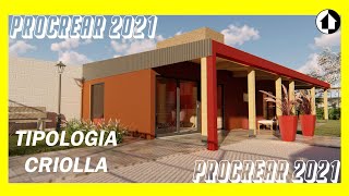 Plan PROCREAR 2021 casa CRIOLLA recorrido 3d 🏠🏠🏠🏠 [upl. by Munson]