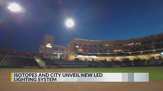 Isotopes unveil new LED stadium lighting system [upl. by Anegal35]