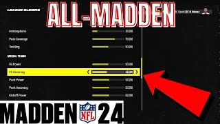 Madden 24  V1 Realistic Franchise Gameplay Sliders PS5 [upl. by Sugirdor]