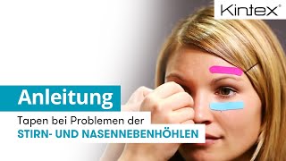 Tapen bei Problemen der Stirn und Nasennebenhöhlen  Kintex® Anleitung zum Kinesiologie Tapen [upl. by Nahtal600]