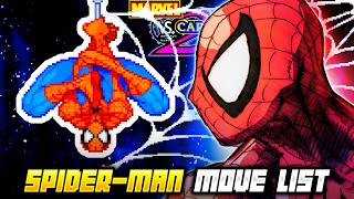 SPIDERMAN MOVE LIST  Marvel vs Capcom 2 New Age of Heroes MvC2 [upl. by Ojyllek]