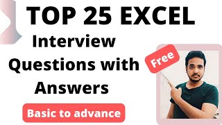 Top 25 Excel Interview Question and Answer with Examples in 2024  Learn Basic to Advance Excel Free [upl. by Yednarb]