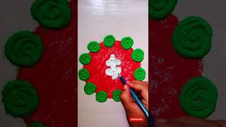 Easy Rangoli for diwali step by step 😍  DIY  diwali rangoli  rangoli navratrispecial diwali [upl. by Mcgill]