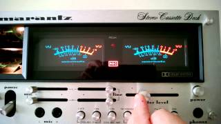 Marantz 5220 vintage cassette tape deck testing [upl. by Hailee373]