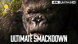 King Kong vs V Rex Fight for 1 HOUR Straight  4k HDR [upl. by Aicilec]