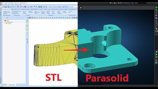 How to convert an STL file to Parasolid solid geometry [upl. by Hanna51]