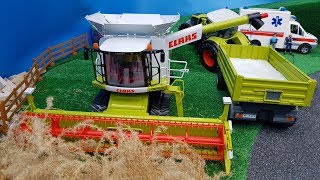 BRUDER RC tractor with trailer CRASH  RC fans video [upl. by Laughton]