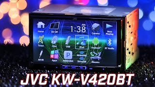 JVC KWV420BT Stereo  Demo amp Review 2016 [upl. by Dal]