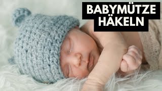 Bärchen Baby Mütze häkeln  Anleitung für Anfänger für alle Größen [upl. by Stargell]