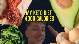 KETO DIET WITH 4000 CALORIES food fitness gym keto motivation health eating calories [upl. by Alilak611]