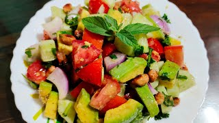 Best Avocado salad for weightlossLemon dressing Avocado saladQuick amp healthy Indian Avocado salad [upl. by Miculek]