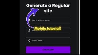 ROBLOX SCAM LINK GENERATOR MOBILE TUTORIAL WORKING 2024 🔥 [upl. by Harret119]