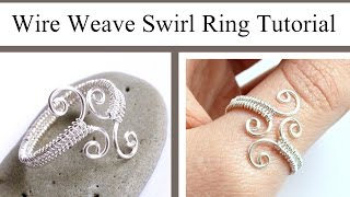 Wire Weaving Jewelry Tutorial  Adjustable Swirl Ring  Wire Wrapped [upl. by Rianon230]