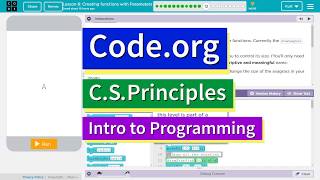 Creating Functions with Parameters Lesson 812 Tutorial with Answers Codeorg CS Principles [upl. by Sairacaz]