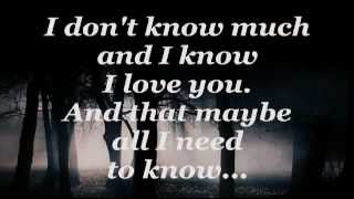 DONT KNOW MUCH Lyrics  LINDA RONSTADT  AARON NEVILLE [upl. by Vivl]