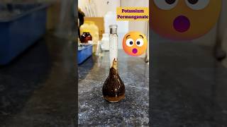 Hydrogen peroxide  Potassium permanganate 🧐chemistry reaction trending viral science [upl. by Vallonia613]