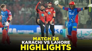 PSL 9  Full Highlights  Karachi Kings vs Lahore Qalandars  Match 26  M2A1A [upl. by Nellad805]