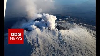 Mount Etna has flank eruption  BBC News [upl. by Anorahs]