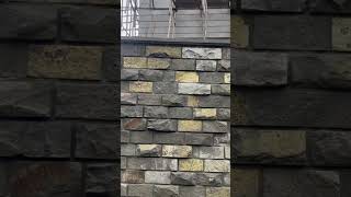 Rockface Fence Work construction stoneartist stone exteriordesign [upl. by Ilrak113]