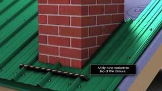 How to install chimney flashing when using Unions MasterRib metal roofing panel [upl. by Heiskell]